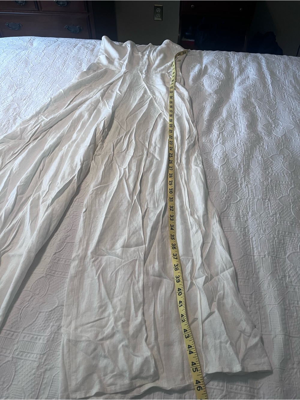 LUXXEL Strapless White Split-Leg Jumpsuit - Picture 12 of 12